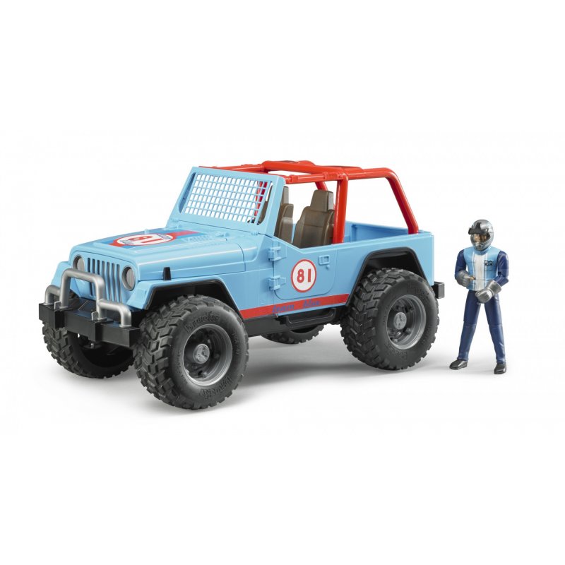BRUDER Jeep Cross Country Racer Bleue Avec Conducteur