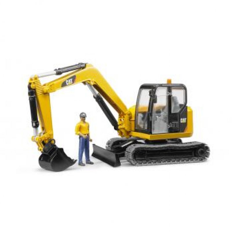 BRUDER Cat Mini Excavator with worker