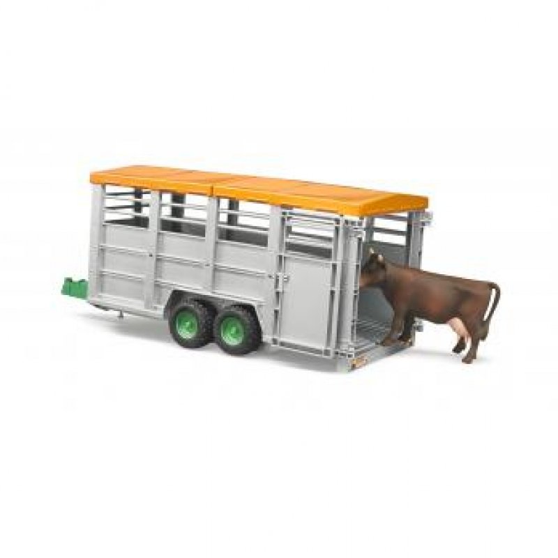 BRUDER Livestock trailer with 1 cow pièce pour modèle à l'échelle et accessoires Chariot