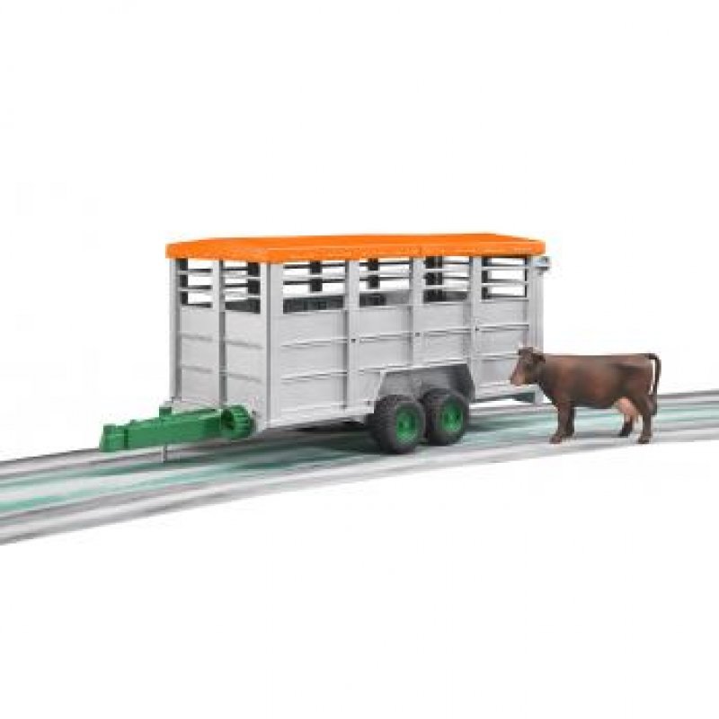 BRUDER Livestock trailer with 1 cow pièce pour modèle à l'échelle et accessoires Chariot