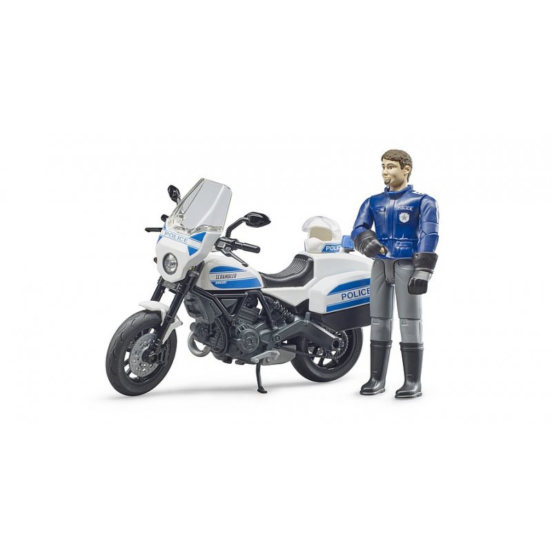 BRUDER compatible bworld Scrambler Ducati Polizeim. | 62731