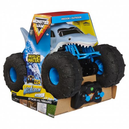 Monster Jam - VOITURE RC MEGALODON STORM - Voiture Radiocommandée - Echelle 1:15 - 6056227 - Voiture enfant