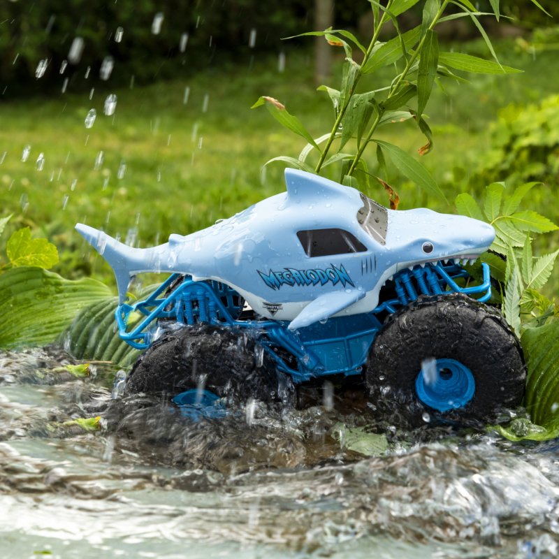 Monster Jam - VOITURE RC MEGALODON STORM - Voiture Radiocommandée - Echelle 1:15 - 6056227 - Voiture enfant