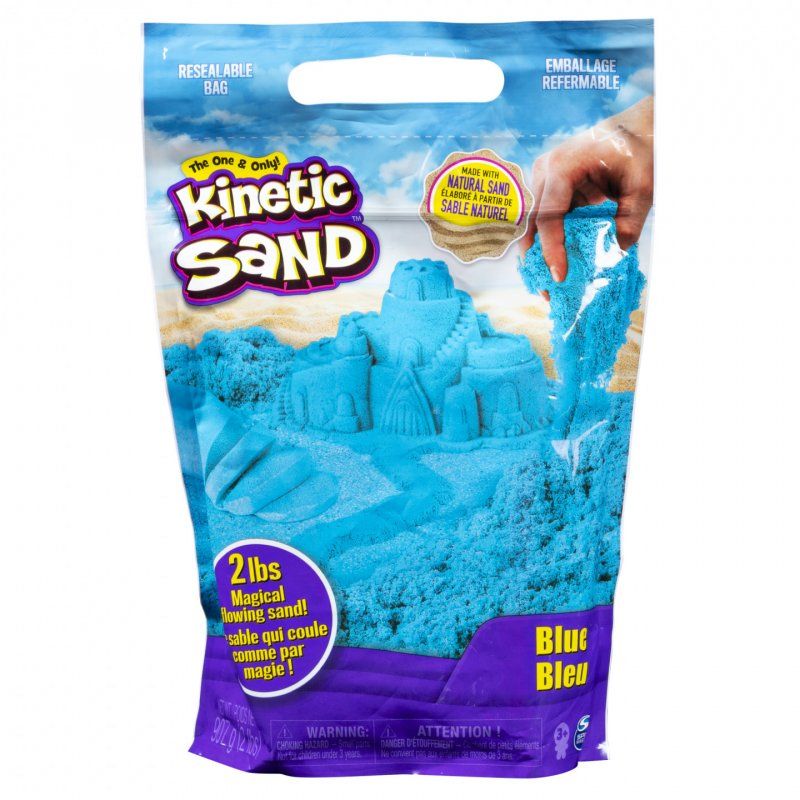 Kinetic Sand , 907 g de bleu pour mélanger, modeler et créer, à partir de 3 ans