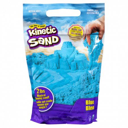 Kinetic Sand , The Original Moldable Sensory Play Sand, Blue, 2 lb. Resealable Bag, Ages 3+