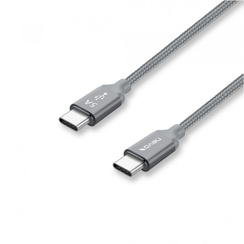 nevox 1653 USB cable 1 m USB 2.0 USB C Grey, Silver