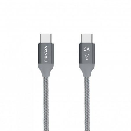 nevox 1654 USB cable 2 m USB 2.0 USB C Grey, Silver