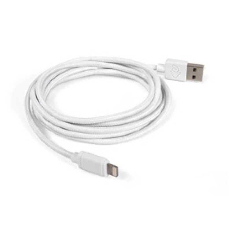 OWC Prem. Braided USB zu Lightning  2,0m | weiß