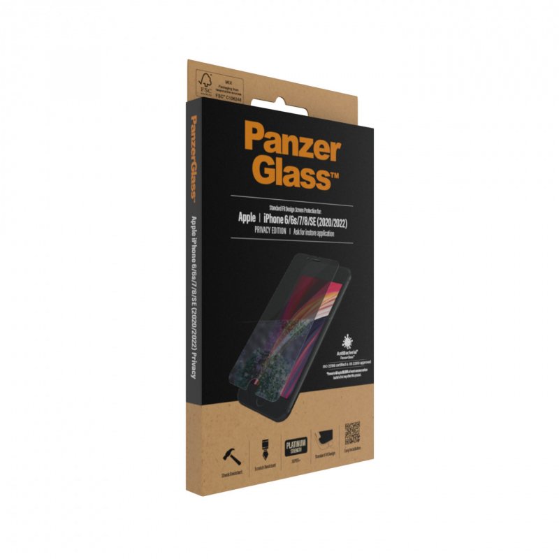 PanzerGlass P2684 écran et protection arrière de téléphones portables Protection d'écran transparent Apple 1 pièce