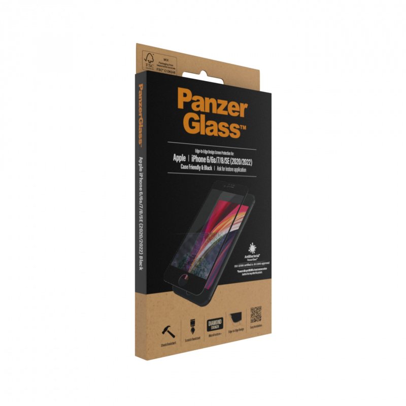 PanzerGlass CF iPhone 6/7/8/SE 2020   bk