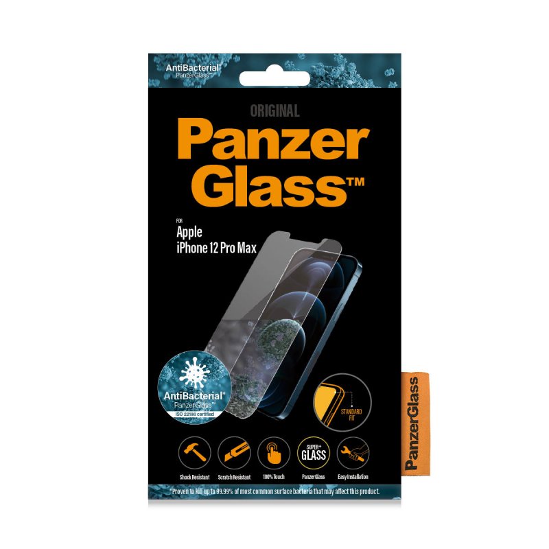 PanzerGlass            iPhone 12 Pro Max | antibakteriell - Standardfit