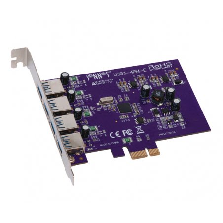 Sonnet compatible Allegro USB3.0 PCIe Card | 4 ports Macintosh/Windows
