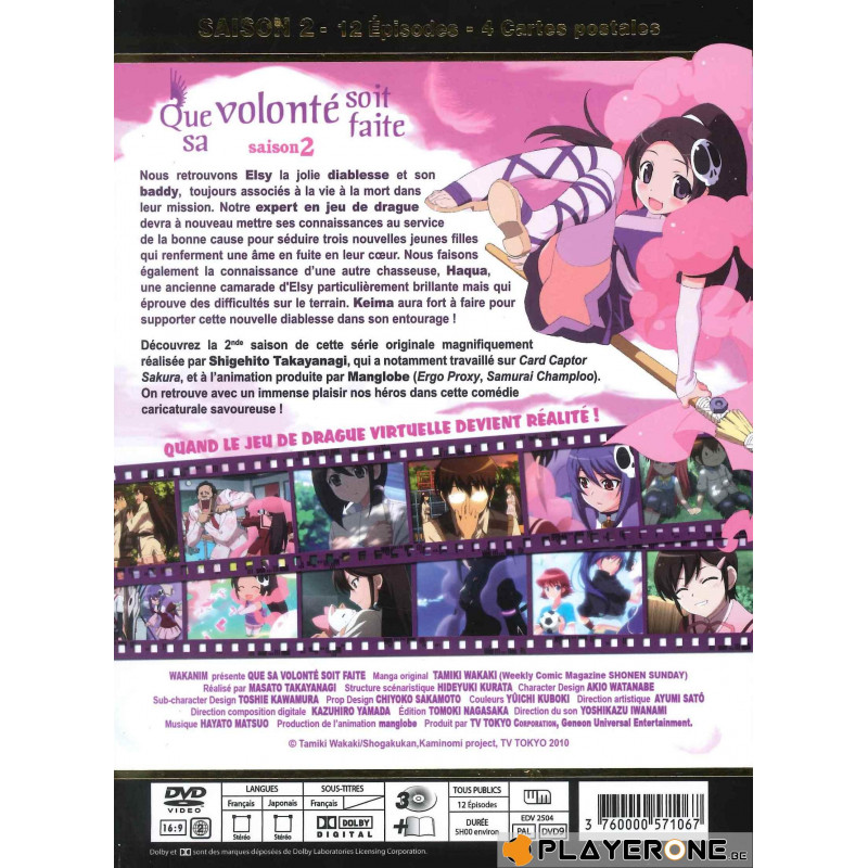 QUE SA VOLONTE SOIT FAITE Saison 2 - Edit. Gold (3 DVD + Livret)