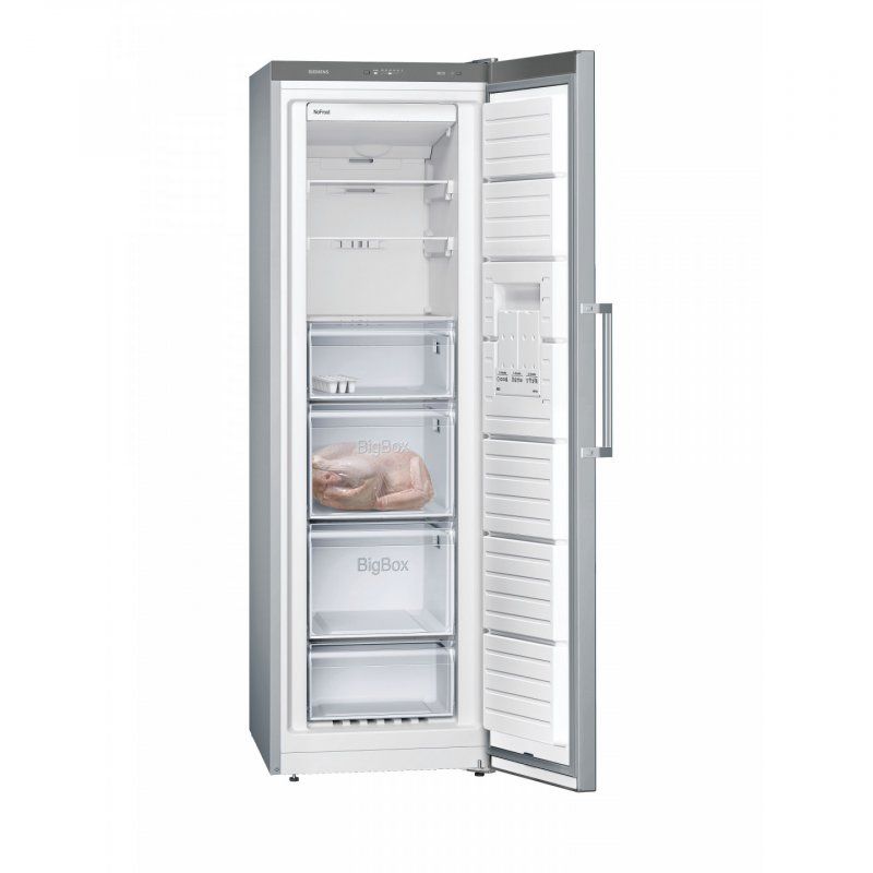 Siemens iQ300 GS36NVIEP congélateur Congélateur vertical Pose libre 242 L E Acier inoxydable