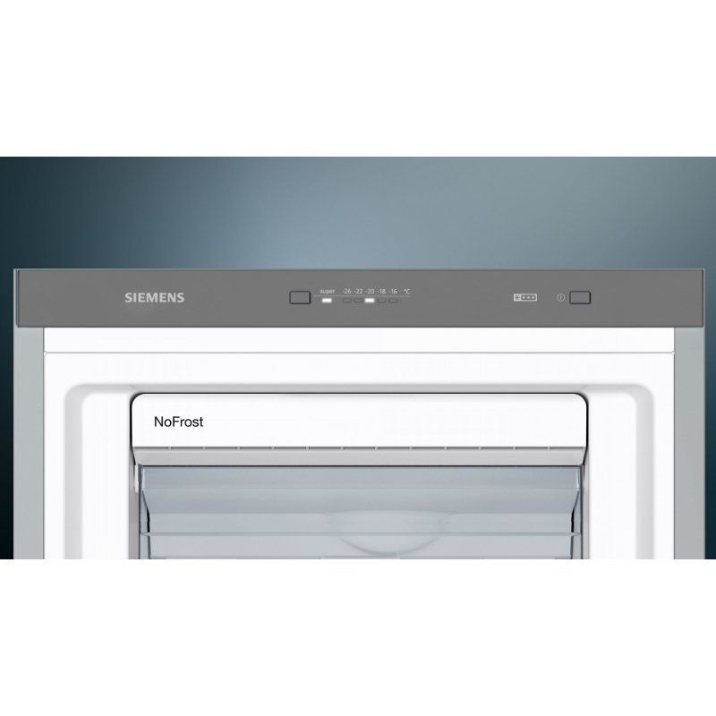 Siemens iQ300 GS36NVIEP congélateur Congélateur vertical Pose libre 242 L E Acier inoxydable