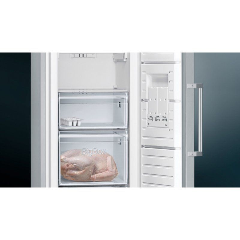 Siemens iQ300 GS36NVIEP congélateur Congélateur vertical Pose libre 242 L E Acier inoxydable