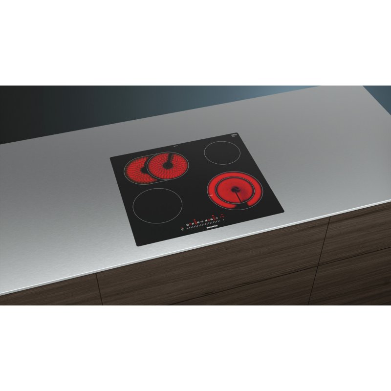 Siemens ET601FNP1E hob Black, Stainless steel Built-in Ceramic 4 zone(s)
