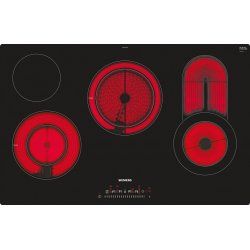 Siemens ET801FCP1D plaque Noir, Acier inoxydable Intégré Céramique 5 zone(s)