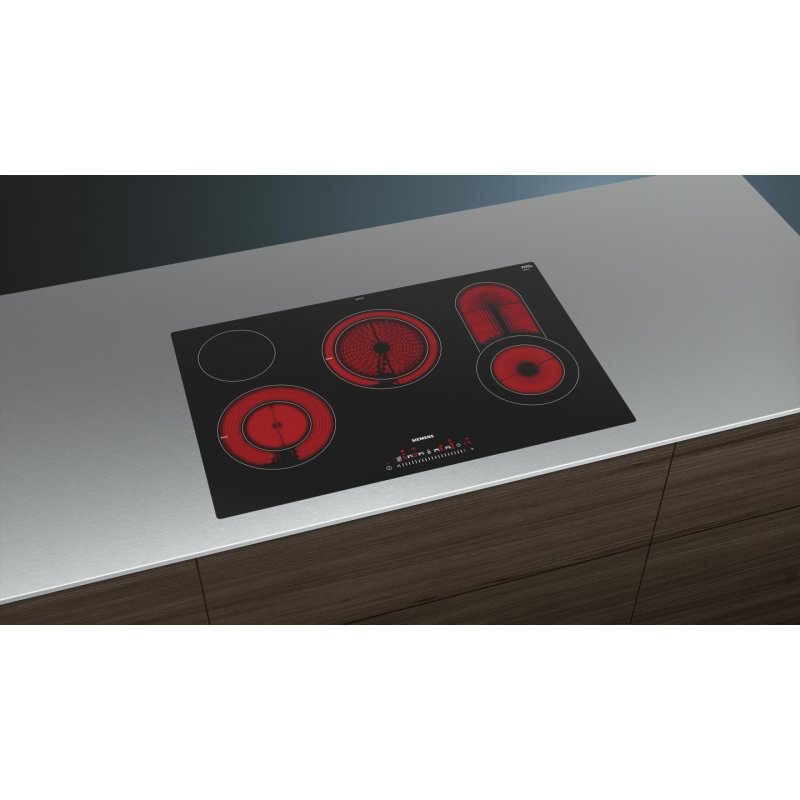 Siemens ET801FCP1D plaque Noir, Acier inoxydable Intégré Céramique 5 zone(s)
