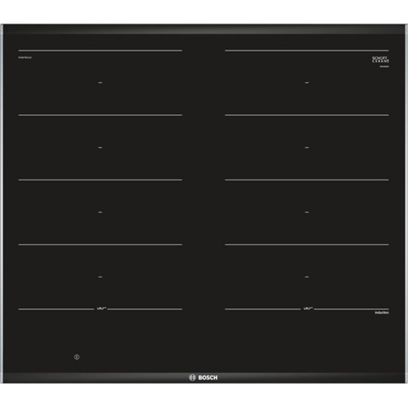 Bosch PXX675DC1E plaque Noir, Acier inoxydable Intégré Plaque avec zone à induction 4 zone(s)