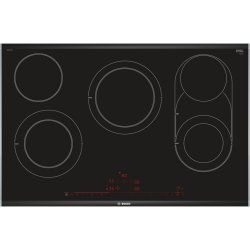 Bosch Serie 8 PKM875DP1D plaque Noir, Acier inoxydable Intégré Céramique 5 zone(s)