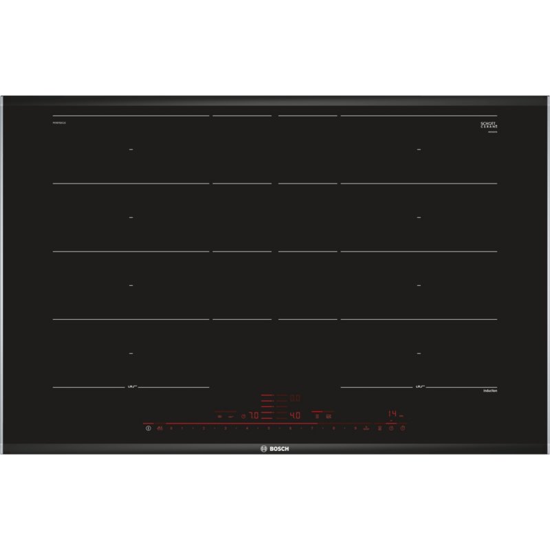 Bosch Serie 8 PXY875DC1E hob Black Built-in 81 cm Zone induction hob 4 zone(s)