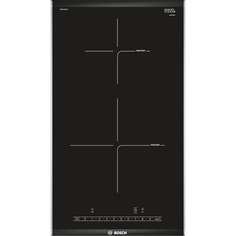 Bosch PIB375FB1E plaque Noir, Acier inoxydable Intégré Plaque avec zone à induction 2 zone(s)