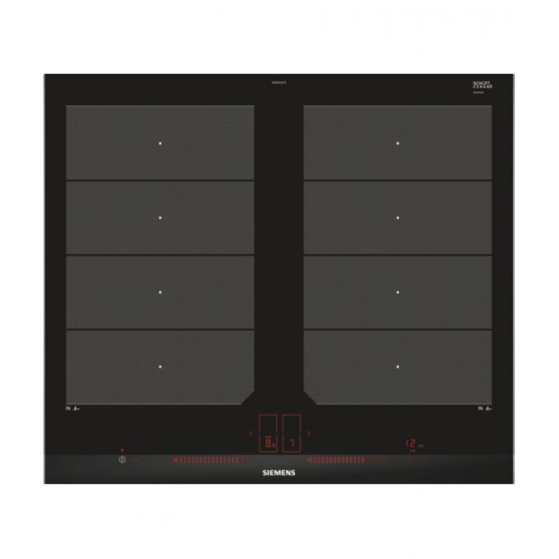Siemens EX675LXC1E plaque Noir, Acier inoxydable Intégré Plaque avec zone à induction 4 zone(s)