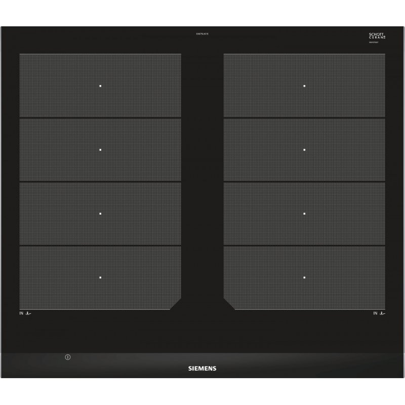 Siemens EX675LXC1E hob Black, Stainless steel Built-in Zone induction hob 4 zone(s)