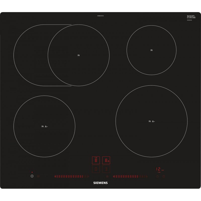 Siemens EH601LFC1E hob Black Built-in Zone induction hob 4 zone(s)