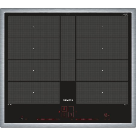 Siemens iQ700 Noir, Acier inoxydable Intégré Plaque avec zone à induction 4 zone(s)