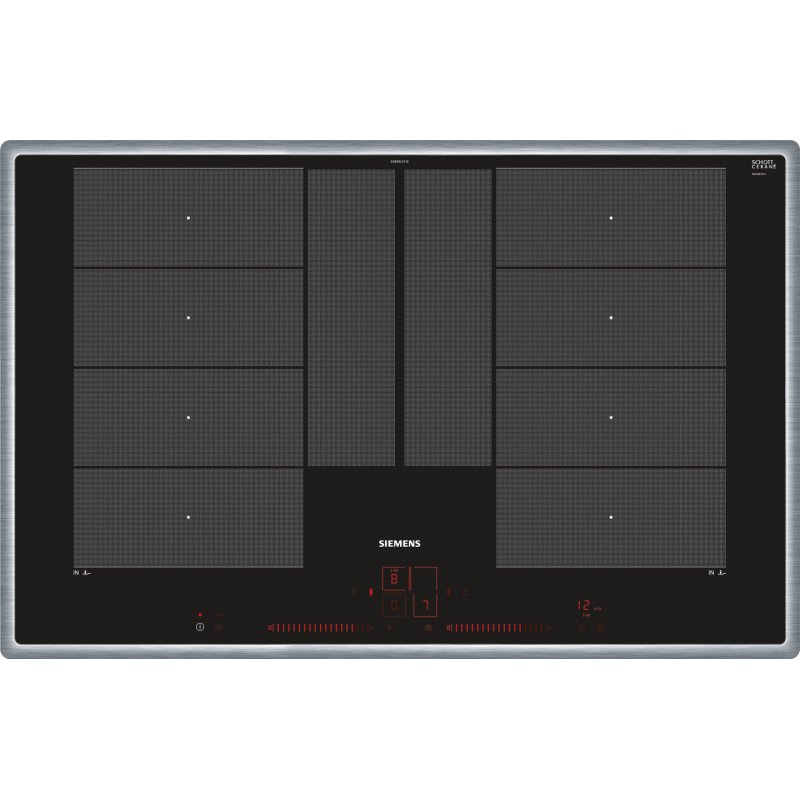 Siemens EX845LYC1E hob Black, Stainless steel Built-in Zone induction hob 4 zone(s)