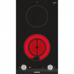 Siemens ET375CFA1E hob Black, Stainless steel Built-in Ceramic 2 zone(s)