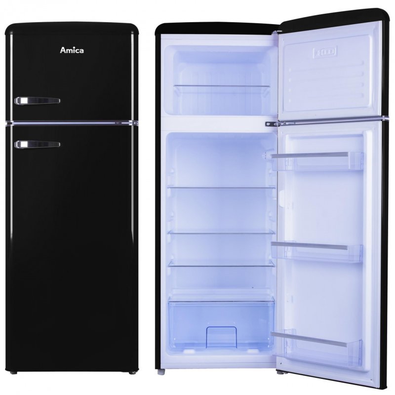 Amica KGC 15634 S réfrigérateur-congélateur Pose libre E Noir