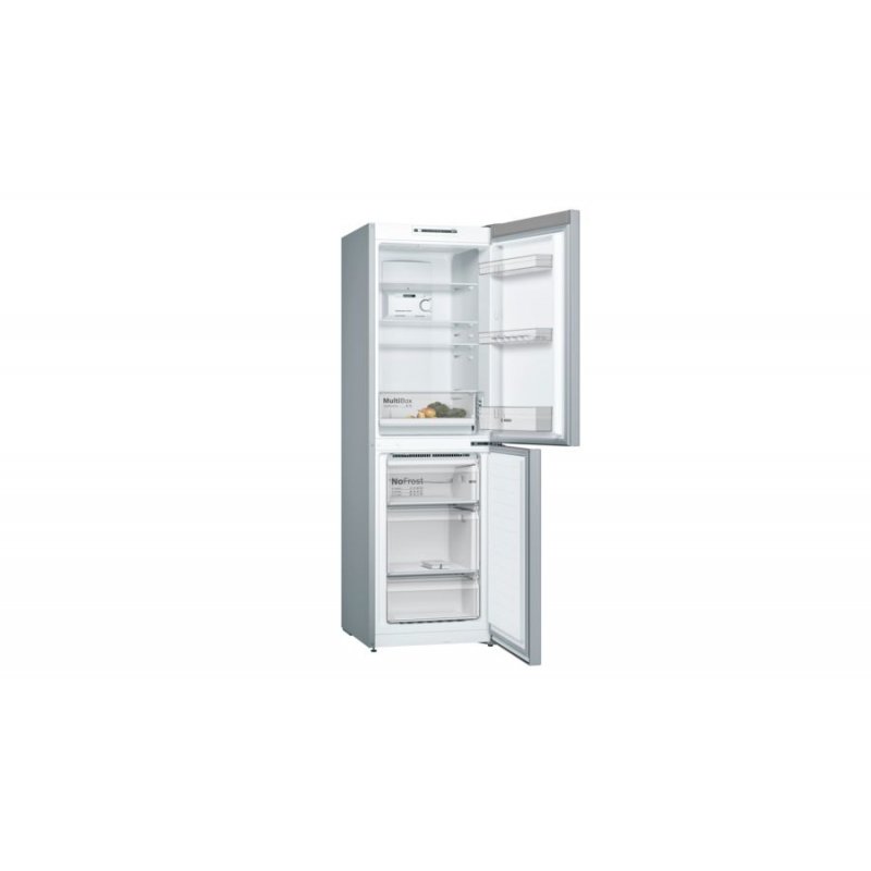 Bosch Serie 2 KGN34NLEA fridge-freezer Freestanding 300 L E Stainless steel
