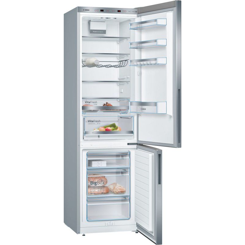 Bosch Serie 6 KGE39AICA fridge-freezer Freestanding 343 L C Stainless steel