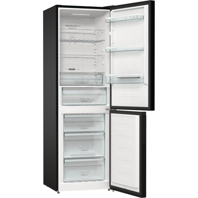 Gorenje NRK6192ABK4 réfrigérateur-congélateur Pose libre 302 L E Noir