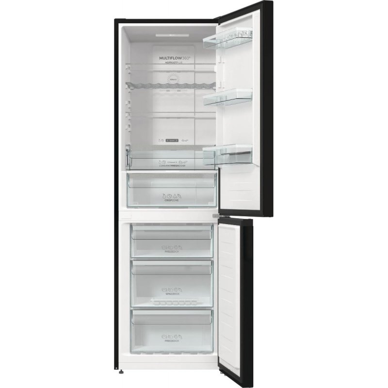 Gorenje NRK6192ABK4 réfrigérateur-congélateur Pose libre 302 L E Noir