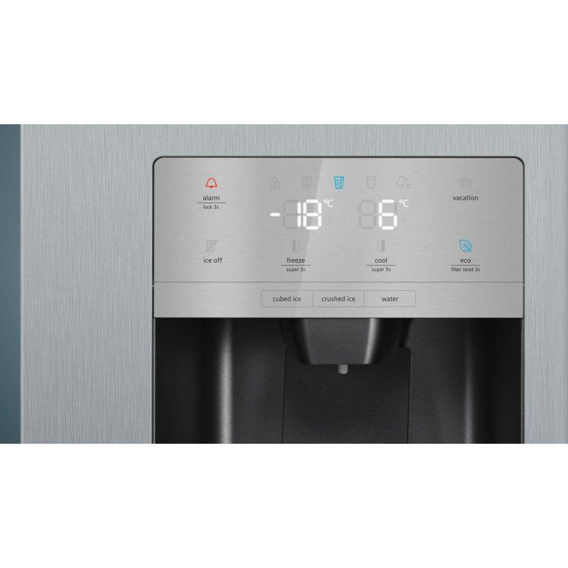 Siemens iQ500 KA93GAIEP frigo américain Pose libre 560 L E Acier inoxydable