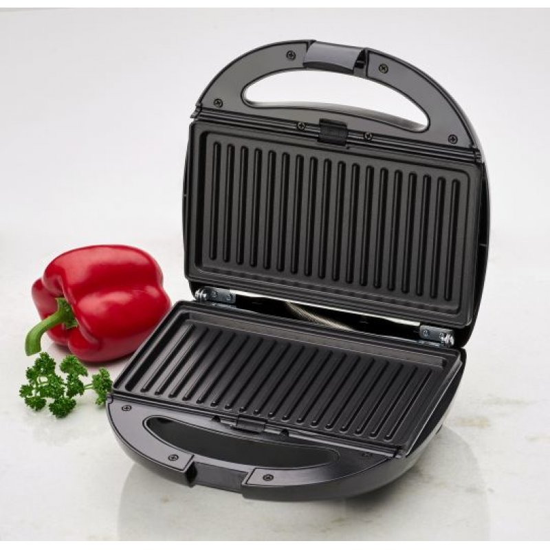 Clatronic ST/WA 3670 gaufrier et appareil à croque-monsieur 800 W Noir, Acier inoxydable