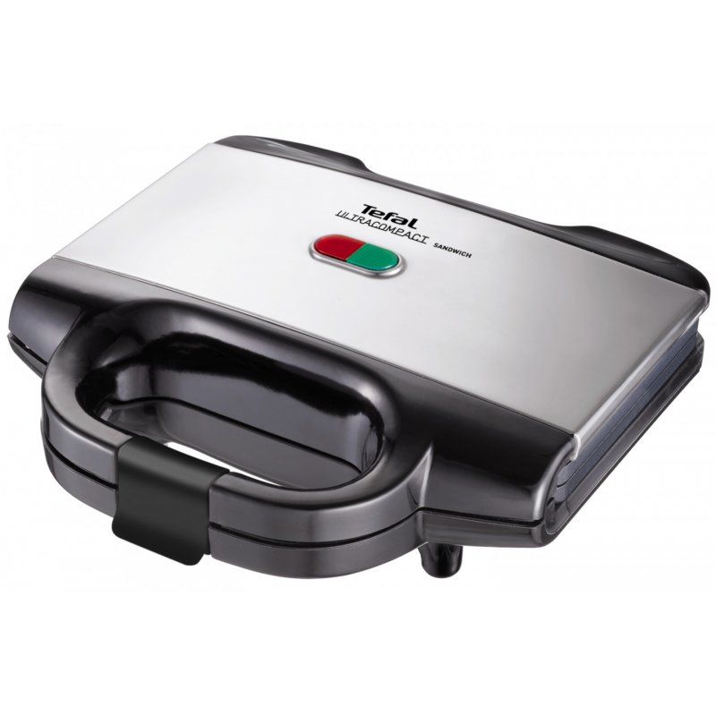Tefal Ultracompact gaufrier et appareil à croque-monsieur 700 W Noir, Acier inoxydable