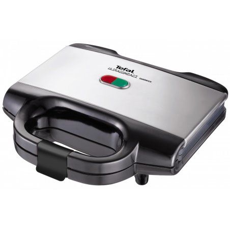 Tefal Ultracompact gaufrier et appareil à croque-monsieur 700 W Noir, Acier inoxydable