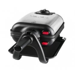 Tefal WM756D moule à gauffres 2 gauffre(s) 1200 W Noir, Acier inoxydable