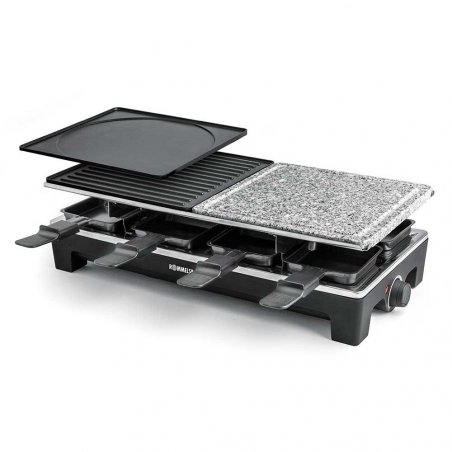 Rommelsbacher RCS 1350 raclette 8 personne(s) 1350 W Noir, Acier inoxydable