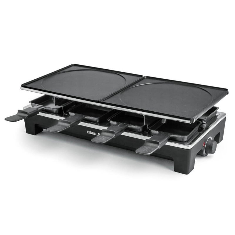 Rommelsbacher RCS 1350 raclette 8 personne(s) 1350 W Noir, Acier inoxydable