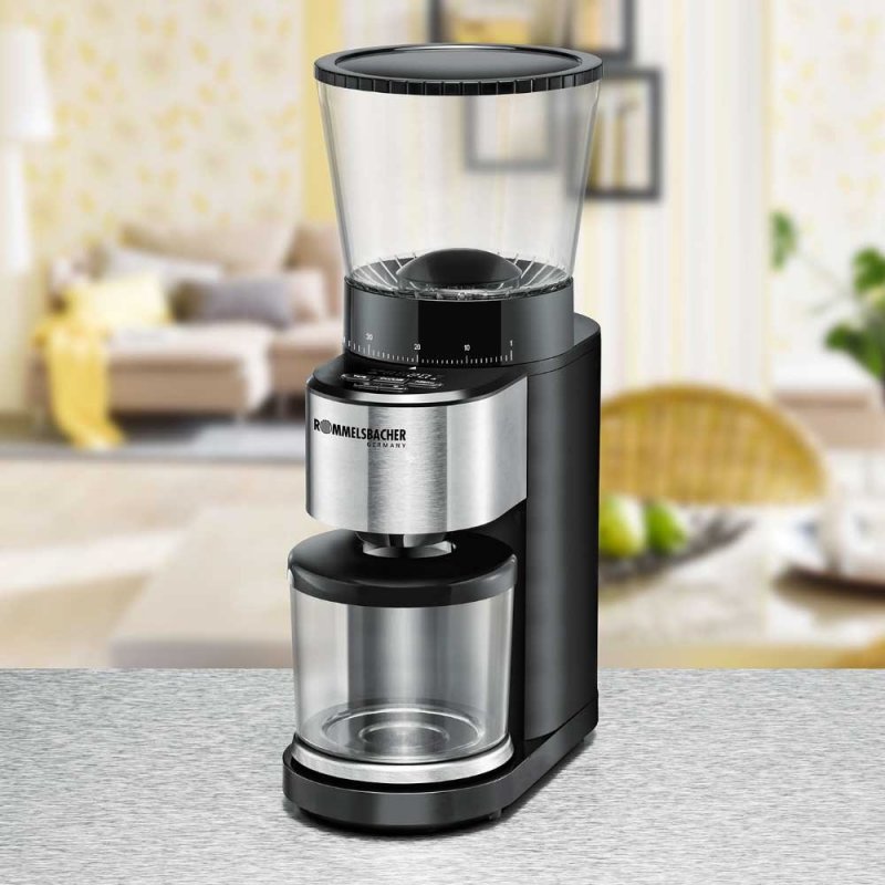 Rommelsbacher EKM 500 appareil à moudre le café Noir, Acier inoxydable