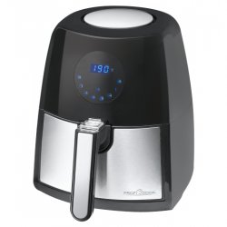 ProfiCook PC-FR 1147 H Unique 2,5 L Autonome 1500 W Friteuse d’air chaud Noir, Acier inoxydable