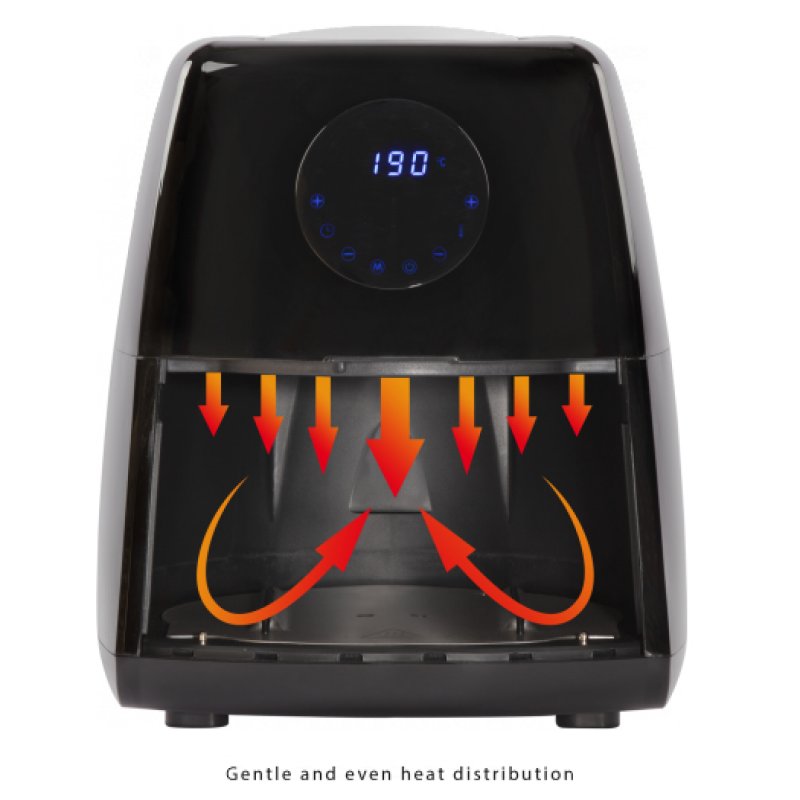 ProfiCook PC-FR 1147 H Single 2.5 L Stand-alone 1500 W Hot air fryer Black, Stainless steel