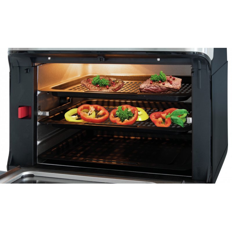 ProfiCook PC-FR 1200 H Unique 11 L Autonome 1500 W Friteuse d’air chaud Noir, Acier inoxydable