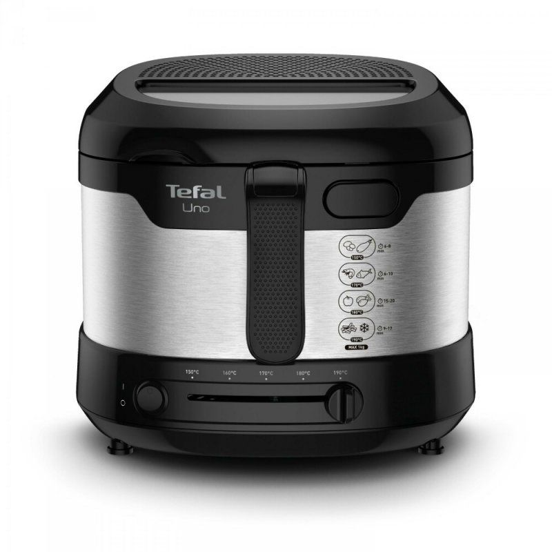 Tefal Uno FF215D friteuse Unique Autonome Noir, Acier inoxydable